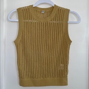 Uniqlo Mustard Sleeveless Knit Top